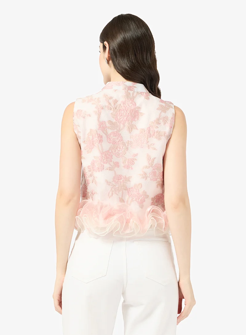 ايلا Floral Top With Ruffles